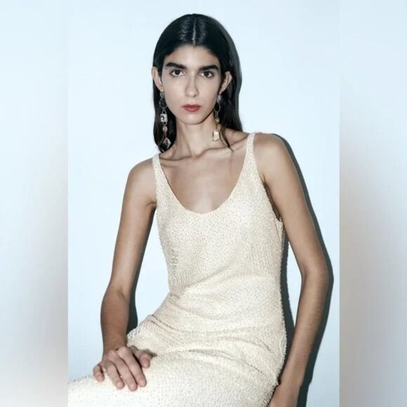 ZARA Mismatched Metal and Glass Earrings NWT ✨🔥💖✨✨✨ - Picture 2 of 7